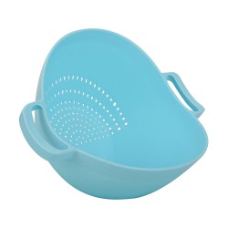 ALSANIDI, Plastic Portable rice and Vegetables strainer, Rice, Vegetables and fruits strainer, Turquoise, Size 20 Cm