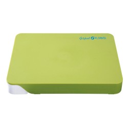 ALSANIDI, Plastic cutting board with drawer, Fruit and Vegetables cutting board, Green*White, Size 22*30 Cm