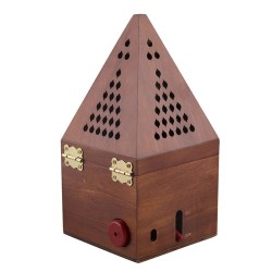 ALSANIDI, Traditional Incense Burner on Gas, Chimney, Brown