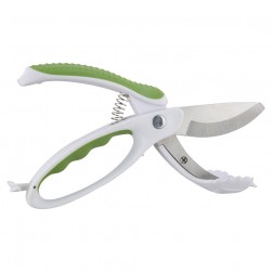 ALSANIDI, Multifunctional Stainless steel scissors, Vegetables scissors, Green*White, Size 10 inch