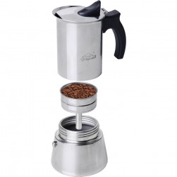 ALSANIDI, Espresso coffee maker, Portable espresso coffee maker, Silver, big