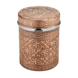 ALSANIDI, Indian Stainless steel Spices storage, Tea, coffee and sugar storage for trips, Bronze, Size 7 Cm