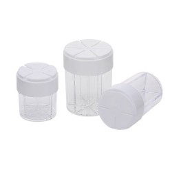 ALSANIDI, Divided Plastic Spices Storage, Tea, coffee and sugar storage for trips, Transparent , Small