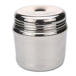 ALSANIDI, Indian Stainless steel Spices storage, Tea, coffee and sugar storage for trips, Silver, Size 11 Cm