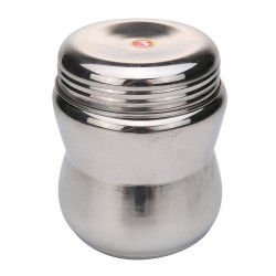 ALSANIDI, Indian Stainless steel Spices storage, Tea, coffee and sugar storage for trips, Silver, Size 8 Cm