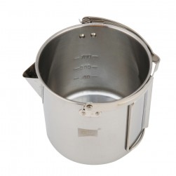 DPT, Stainless steel milk pot, Coffee pot, Silver, capacity 1 L