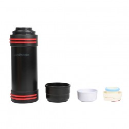 ALSANIDI, Stainless steel Thermos for tea and coffee, Tea and coffee Thermos for trips, Black, capacity 1500 ml