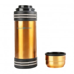 ALSANIDI, Stainless steel Thermos for tea and coffee, Tea and coffee Thermos for trips, Gold, capacity 1500 ml