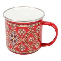 ALSANIDI, Najdi inscription cup, Coffee cup for trips and travel, Red, capacity 750 ml