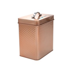 ALSANIDI, Habb Al-Romman Steel Spices Storage, Tea, coffee and sugar storage for trips, Coppery, Size 14*14*16.5 Cm