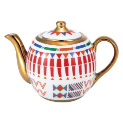 ALSANIDI, Porcelain teapot set, White, Set 9 pcs