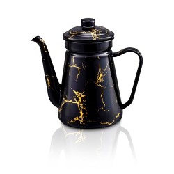 ALSANIDI, Decorated Coated teapot, Teapot, Black, capacity 0.9 L