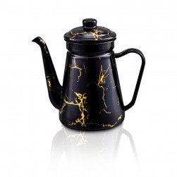 ALSANIDI, Decorated Coated teapot, Teapot, Black, capacity 0.9 L