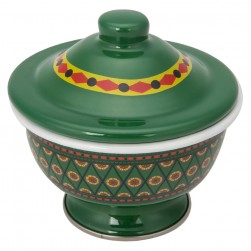 ALSANIDI, Najdi inscription bowel, bowel with Lid, Green, Size 12 Cm