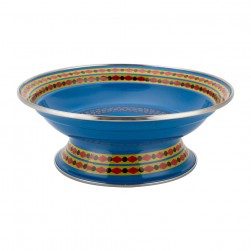 ALSANIDI, Najdi Inscription Ghedar plate, Najdi Inscription Chinko plate, Blue, Size 22 Cm