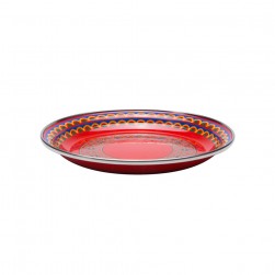 ALSANIDI, Najdi Inscription plate, Najdi Inscription Chinko plate, Red, Size 30 Cm