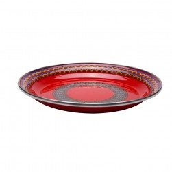 ALSANIDI, Najdi Inscription plate, Najdi Inscription Chinko plate, Red, Size 30 Cm