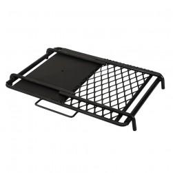 ALSANIDI, Fire Stand with grill Saj, Portable mini barbecue charcoal grill for picnics, Black, Size 33*46 Cm