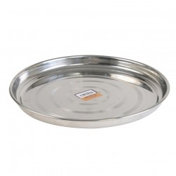 ALSANIDI, Indian Stainless Steel Bowel, Trips plates, Silver, Size 35 Cm