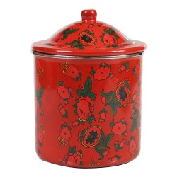 ALSANIDI, Popular inscription Spices storage, Tea, coffee and sugar storage for trips, Red, Size 16 Cm