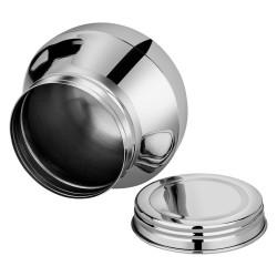 ALSANIDI, Indian Stainless steel Spices storage, Tea, coffee and sugar storage for trips, Silver, capacity 380 ml