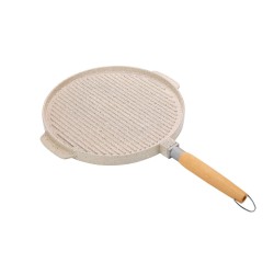 ALSANIDI, Grill pan, Burger Grill Saj, Beige, Size 32 Cm