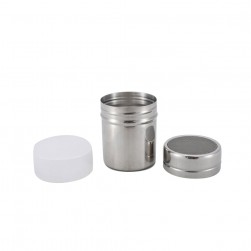 ALSANIDI, Stainless steel Spices storage, Tea, coffee and sugar storage for trips, Silver, Size 7*9.1 Cm