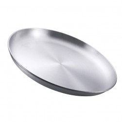 ALSANIDI, Aluminium plate, Trips plates, Silver, Size 32 Cm