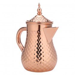 ALSANIDI, Habb Al-Romman Stainless steel milk pot, Coffee Dallah, Coppery, capacity 1.8 L