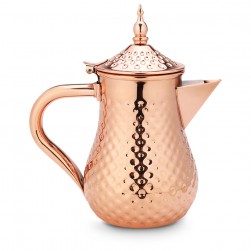 ALSANIDI, Habb Al-Romman Stainless steel milk pot, Coffee Dallah, Coppery, capacity 1.8 L