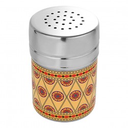 ALSANIDI, Najdi Inscription Steel Spices Storage, Tea, coffee and sugar storage for trips, Yellow, Size 6*8.5 Cm