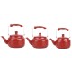 ALSANIDI, Ceramic coated tea pot, Stainless steel teapot, Red, capacity 1 L