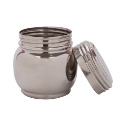 ALSANIDI, Indian Stainless steel Spices storage, Tea, coffee and sugar storage for trips, Silver, Size 9 Cm