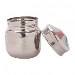 ALSANIDI, Indian Stainless steel Spices storage, Tea, coffee and sugar storage for trips, Silver, Size 9 Cm