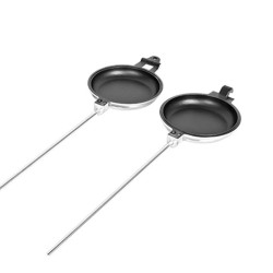 ALSANIDI, Double pan, Double grill pan, Silver, Size 10.5 Cm