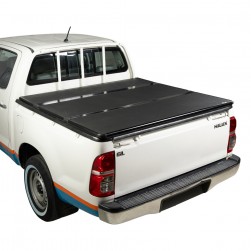 DPT, Leather Foldable Tonneau Cover for a 2005 Hilux Single Cab, Hilux Cover, Black