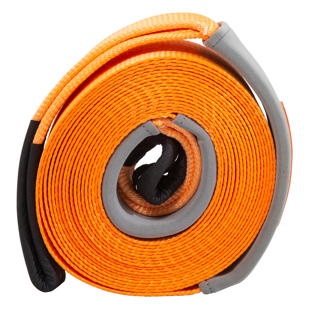 DPT, Towing Rope/Cable for Car, Emergency Towing Rope, Orang, Size 10Metre*10Cm load 15 Ton