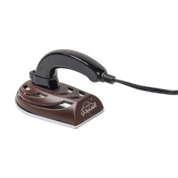 ALSANIDI, 12-volt Electric Clothes Iron for Camping, Brown*Black, 18 Watt