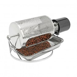 ALSANIDI, Coffee Roaster, CharcoaL coffee roaster, Silver, Size 20.7*38 Cm