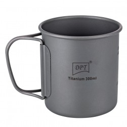 DPT, Titanium cup for trips and hiking, Gray, capacity 300 ml