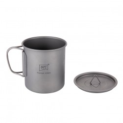 DPT, Titanium cup for trips and hiking, Gray, capacity 450 ml