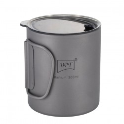 DPT, Titanium cup for trips and hiking, Gray, capacity 300 ml