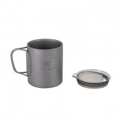 DPT, Titanium cup for trips and hiking, Gray, capacity 300 ml