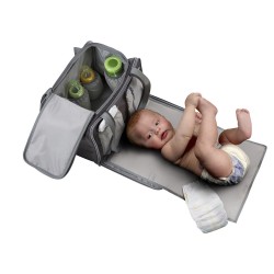 DPT, Travel Bassinet and Diaper Bag, Gray, Small