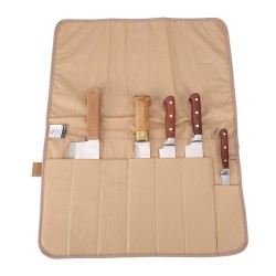 ALSANIDI, Chef's foldable Knivess bag, Knives case, Beige, Size 35.5*54.5*2Cm