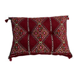 ALSANIDI, Heritage Cotton Backrest Support, Maroon , Size 45*60 Cm