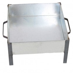 ALSANIDI, Charcoal grill for trips, Portable Charcoal Grill, Silver, Size 30*30 Cm