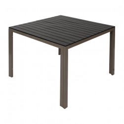 ALSANIDI, Garden table with 4 chairs, Foldable Table for Outdoor and Home Gardens, Gray, Size 91*91 Cm