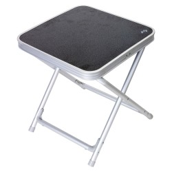 DOMETIC, Aluminum Adjustable Table, Foldable Table for Outdoor and Home Gardens, Gray, Size42*42*46.5Cm