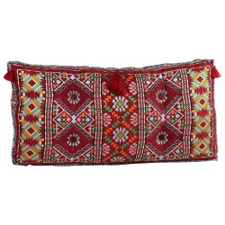 ALSANIDI, Heritage Cotton Backrest Support, Maroon , Size 50*100 Cm